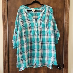 Womens Plus Top | Plaid | St John's Bay | 2X